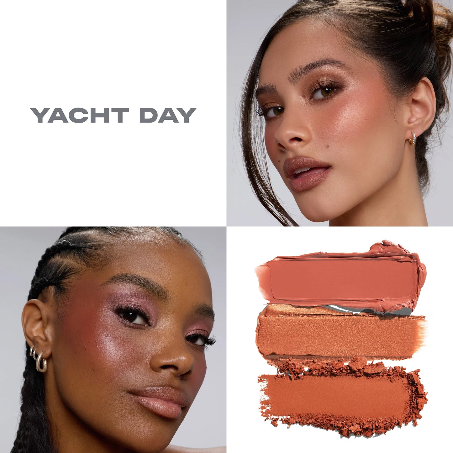 Cheek Thrills Multi-Finish Face Trio | Paleta de rubor en crema y polvo
