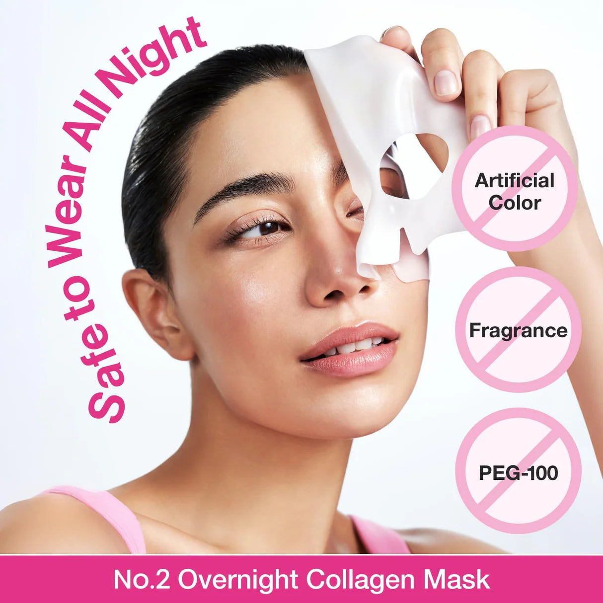 No.2 Rose PDRN Collagen Plumping Sheet Mask | Mascarilla reparadora iluminadora