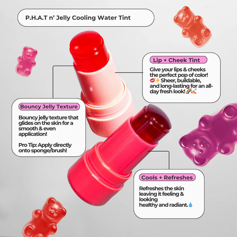 P.H.A.T n' Jelly Cooling Water Tint | Rubor | Tinta multiusos mejillas y labios