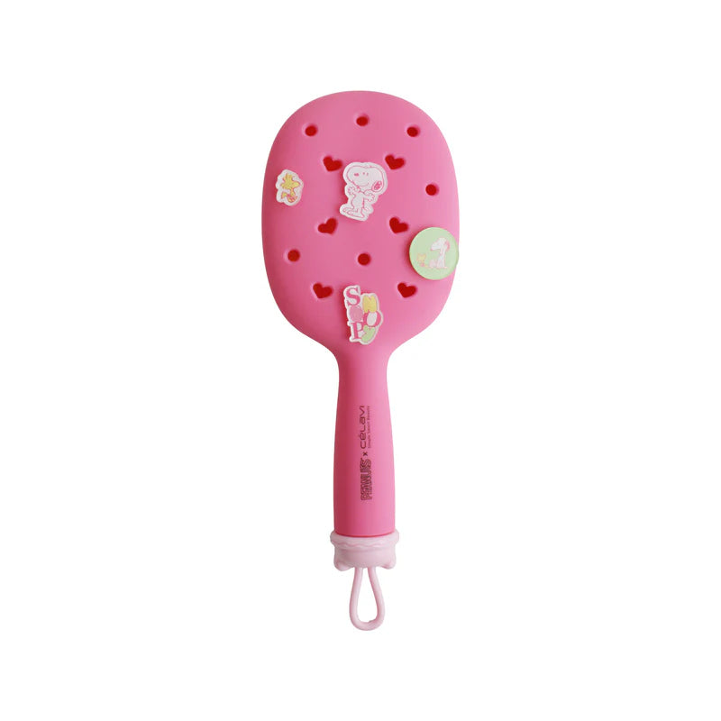 Pink Charmed Hair Brush Peanuts | Cepillo para el cabello + 4 Charms Snoopy