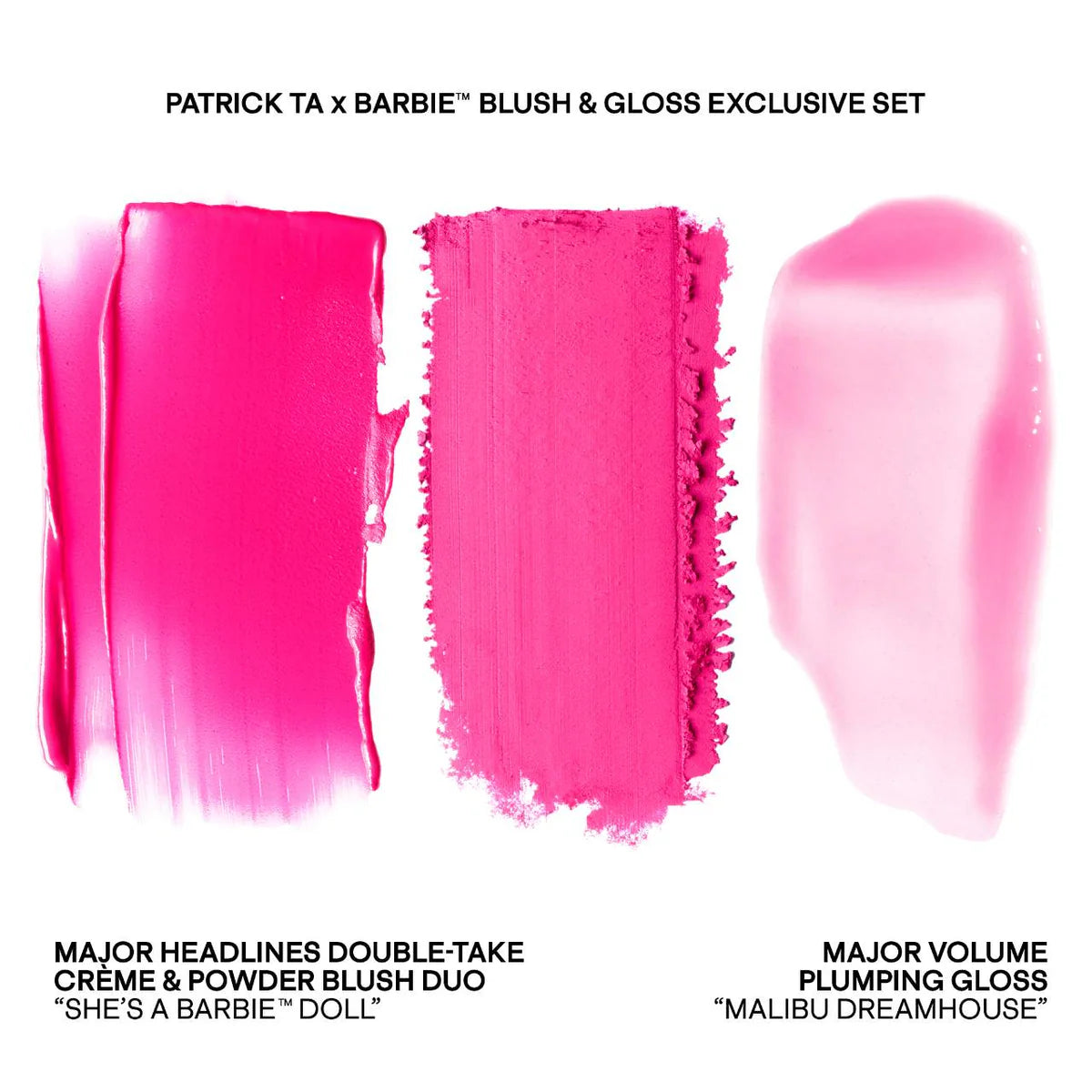 Patrick Ta x Barbie™ Blush Duo and Lip Plumper Set | Set de rubor y labial | EDICIÓN LIMITADA