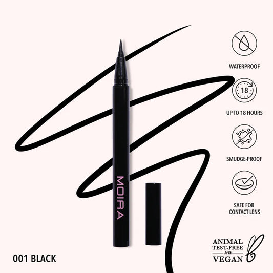 Precision Liquid Liner 001, Black | Plumín delineador negro para ojos