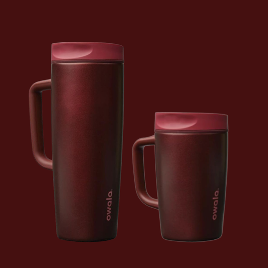 BLACK CHERRY | Smoothsip Slider with Handle | Termo con asa 20 y 12 oz