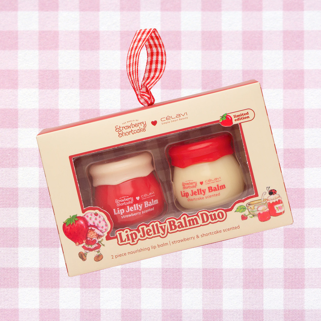 Lip Jelly Balm Dúo Strawberry Shortcake X Celavi | Duo de balsamos para labios Rosita Fresita
