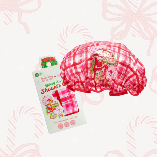 Berry Sweet Shower Cap Célavi x Strawberry Shortcake  | Gorra de baño Rosita Fresita