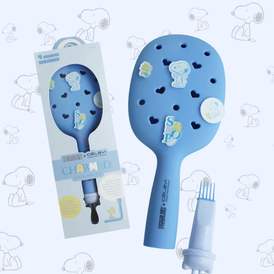 Blue Charmed Hair Brush Peanuts | Cepillo para el cabello + 4 Charms Snoopy