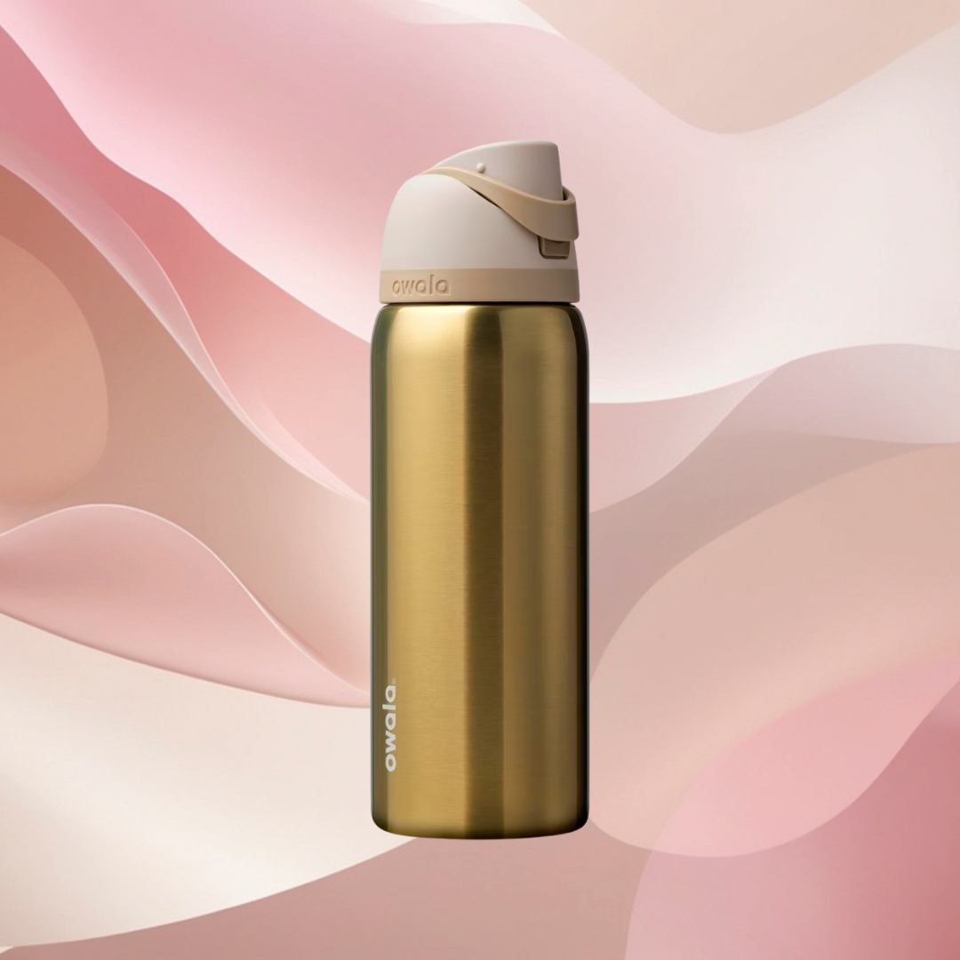 METALLIC GOLD | Freesip Water Bottle | Termo 32 oz