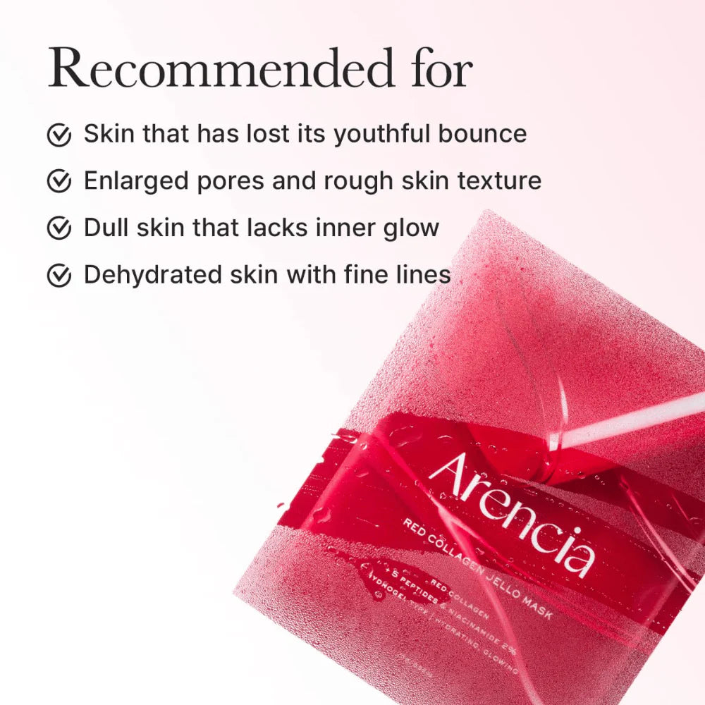 Arencia Red Collagen Jello Mask | Mascarilla rellenadora antioxidante