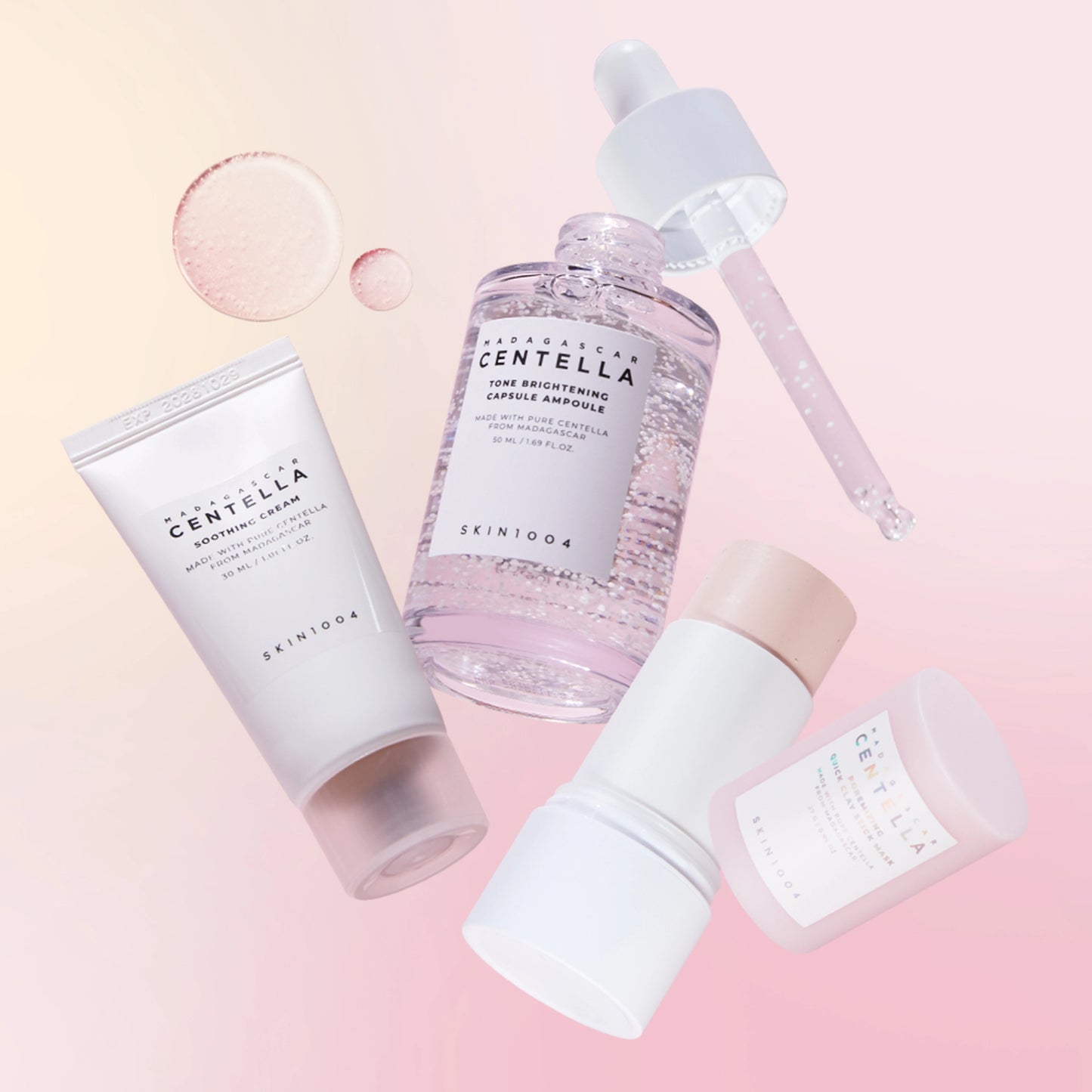 Madagascar Centella Radiance Booster Trio Skincare Set (Ampoule + Mask + Cream) | Set de cuidado facial