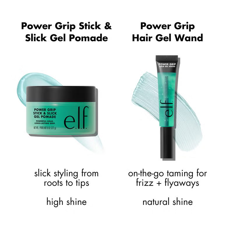 Power Grip Stick & Slick Hair Gel + Brush Bundle