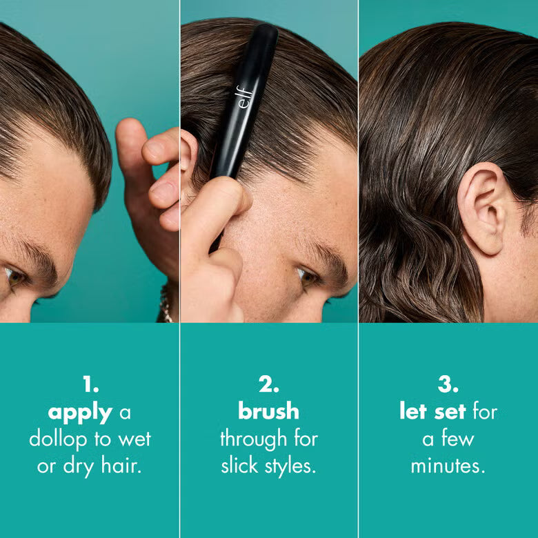 Power Grip Stick & Slick Hair Gel + Brush Bundle