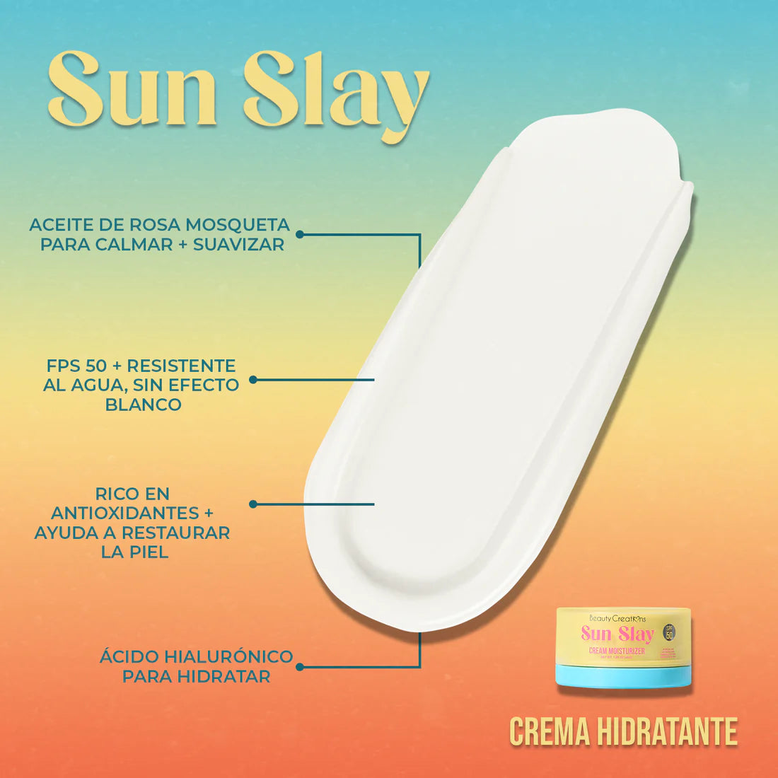 Sun Slay Cream Moisturizer | Crema Humectante con proteccion solar