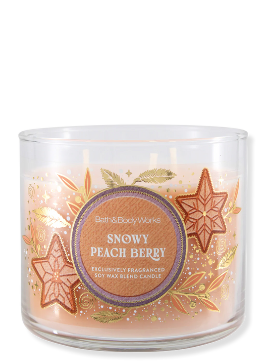 Snowy Peach Berry | Vela aromática de 3 mechas - 411 gr