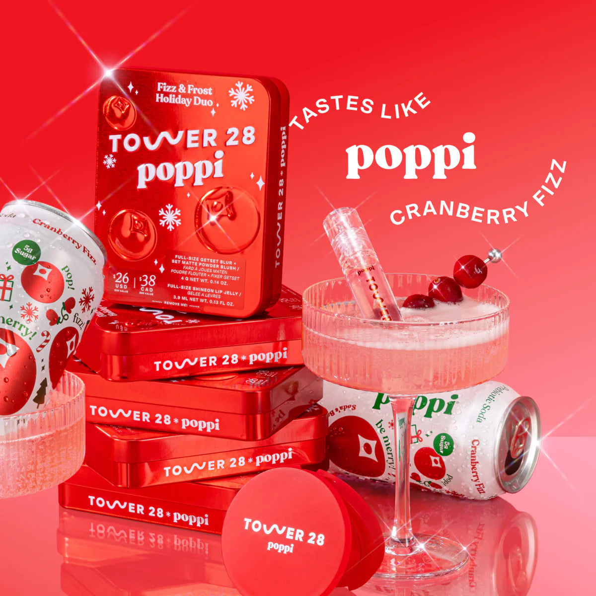 Tower 28 x poppi Lip + Cheek Duo | Set de gloss y rubor