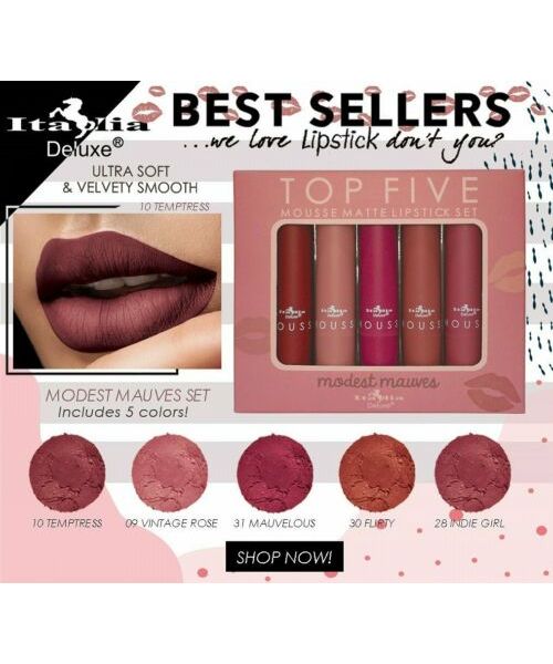 Baddie Babes Top Five Matte Lipstick | Set de Labiales en Barra