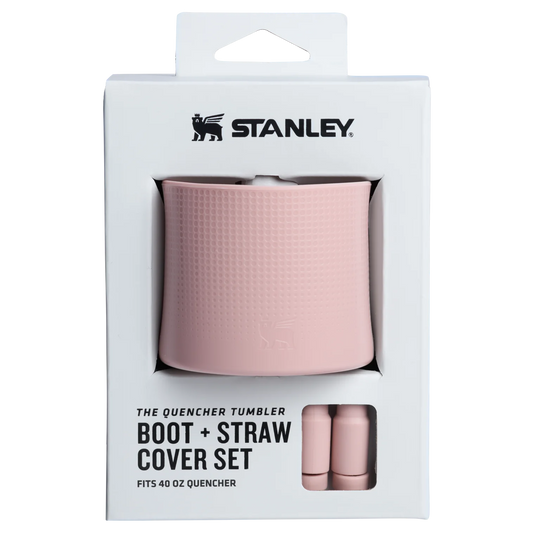 PINK DUSK Stanley Quencher Boot and 2 pz Straw Cover Set | Botita protectora para termo y popote