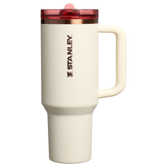 CREAM ROSE GOLD  | The New Frequency Quencher ProTour Flip Straw Tumbler | 40 OZ | Termo