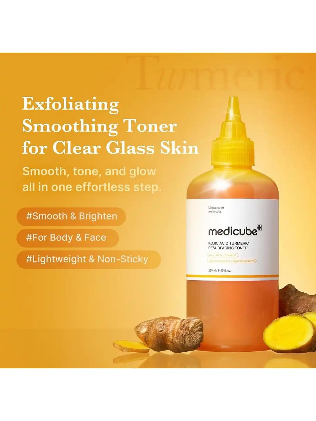 Kojic Acid Turmetic Resurfacing Toner | Tónico facial ácido Kojico | Despigmentante y luminosidad