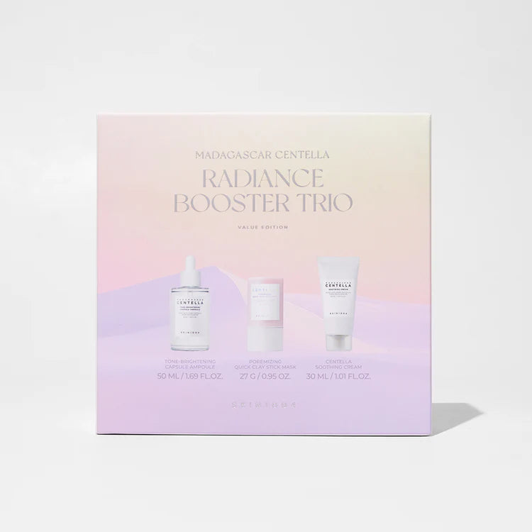 Madagascar Centella Radiance Booster Trio Skincare Set (Ampoule + Mask + Cream) | Set de cuidado facial