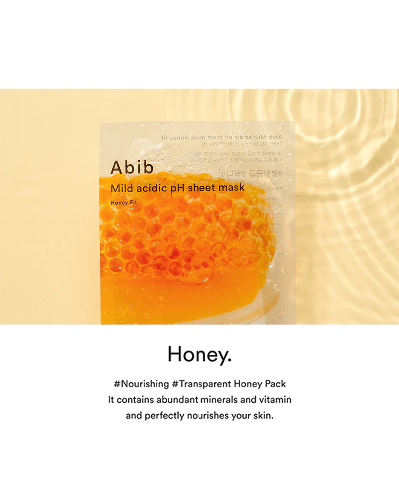 Mild Acidic PH Sheet Mask Honey Fit Sheet Mask | Mascarilla para rostro