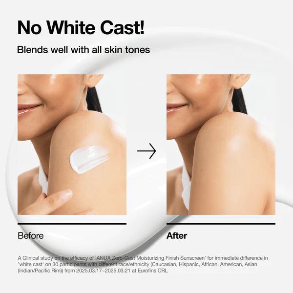 Zero-cast Moisturizing Finish Sunscreen | Bloqueador solar