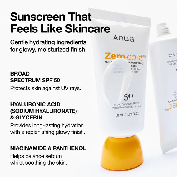 Zero-cast Moisturizing Finish Sunscreen | Bloqueador solar