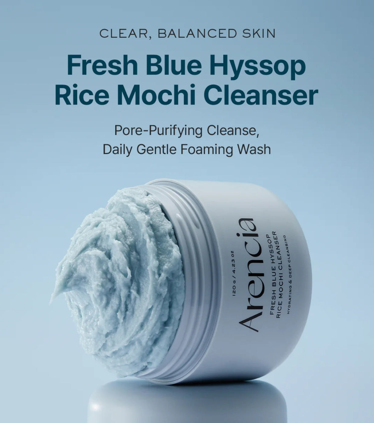 Fresh Blue Hyssop Rice Mochi Cleanser | Limpiador facial