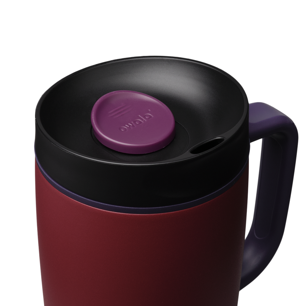BURGUNDY BAY | Smoothsip Slider with Handle | Termo con asa 20 y 12 oz