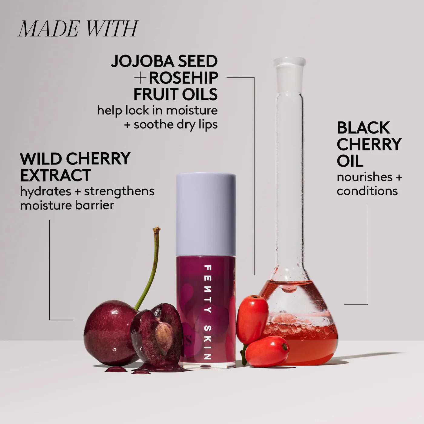 Cherriez Gone Bad Hydrating Lip Care Duo + Keychain | Set de Lip Oil y Mascarilla para labios