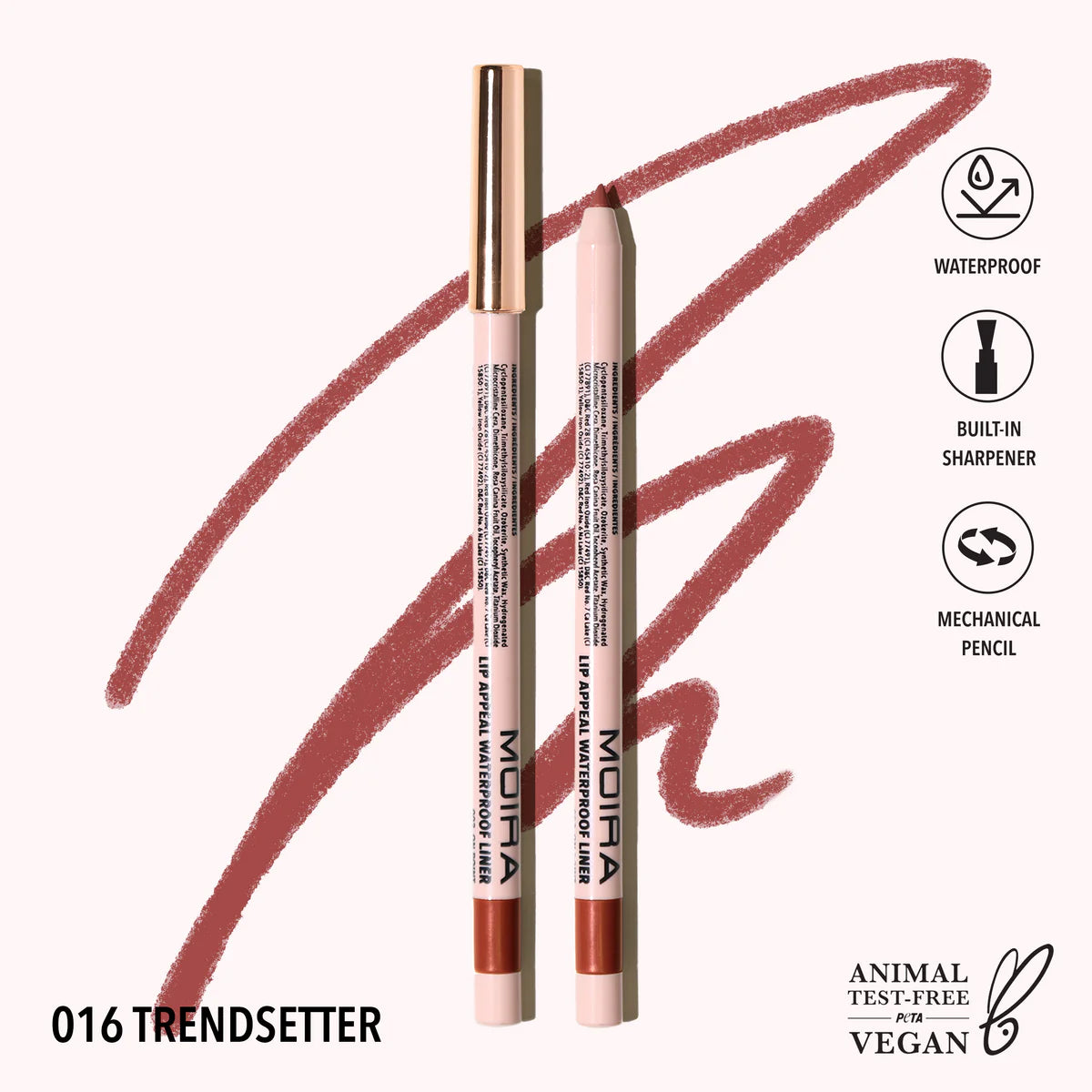 Lip Appeal Waterproof Lipliner | Delineador para labios retráctil a prueba de agua