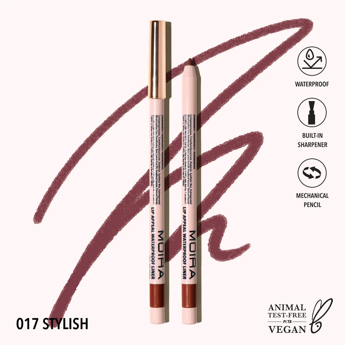 Lip Appeal Waterproof Lipliner | Delineador para labios retráctil a prueba de agua
