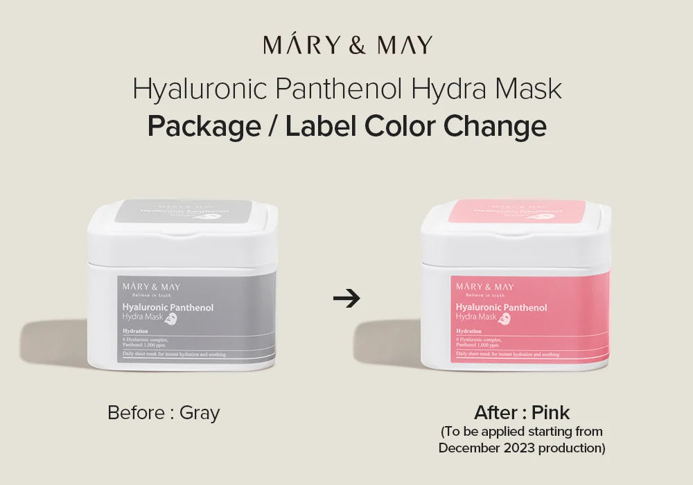 Hyaluronic Panthenol Hydra Mask 30ea | Paquete de mascarillas para rostro