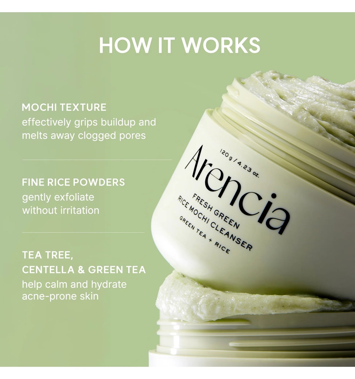 Fresh Green Rice Mochi Cleanser | Limpiador facial