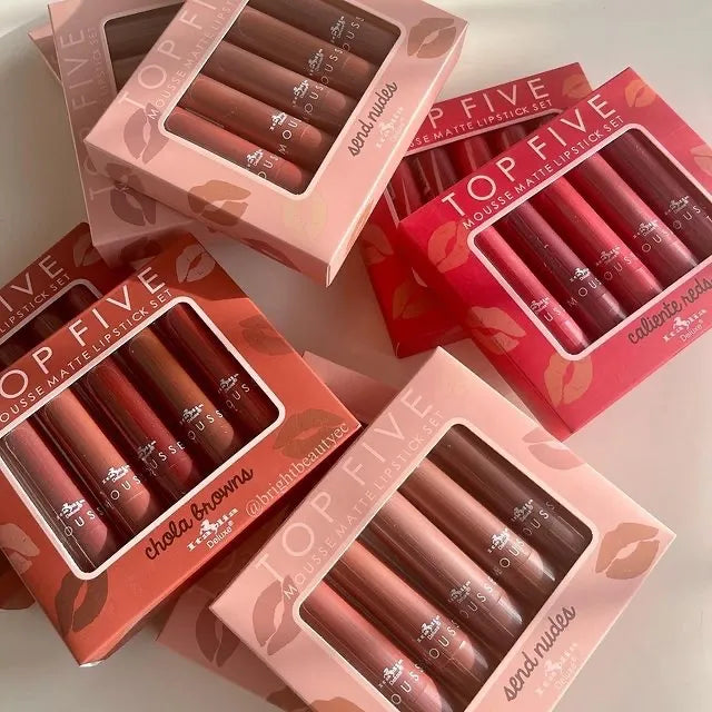 Send Nudes Top Five Matte Lipstick | Set de Labiales en Barra