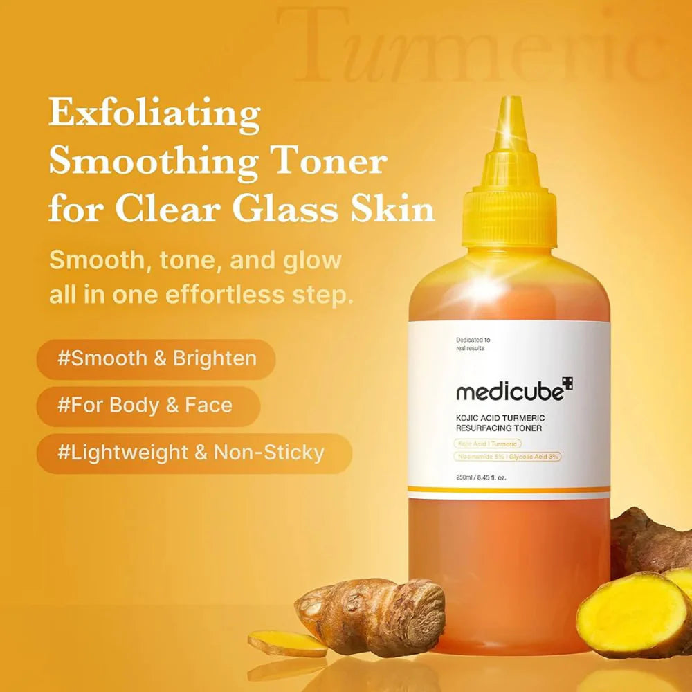Kojic Acid Turmetic Resurfacing Toner | Tónico facial ácido Kojico | Despigmentante y luminosidad