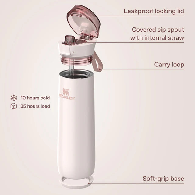 ROSE QUARTZ | The Flowstate Spring Bottle | 20 OZ | Termo
