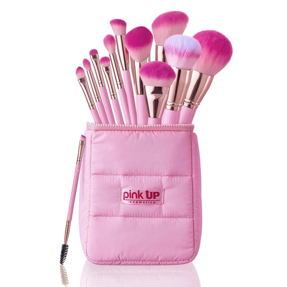 Pink Brush Set | Set de brochas + Cosmetiquera Maletin