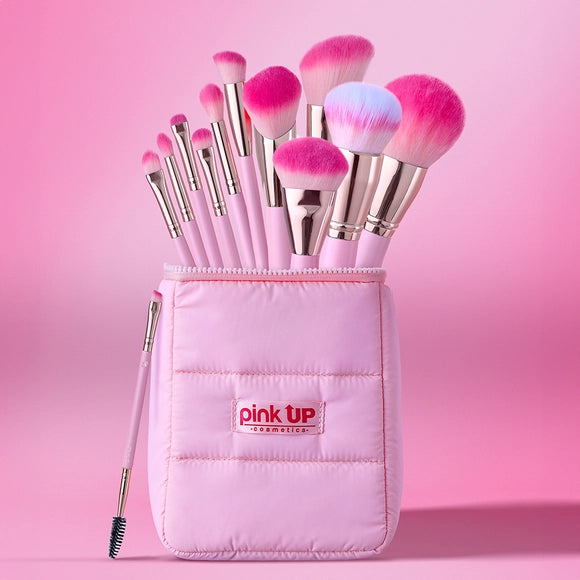 Pink Brush Set | Set de brochas + Cosmetiquera Maletin