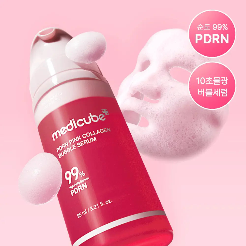 PDRN Pink Collagen Bubble Serum | Suero facial en espuma | Reparador hidratante