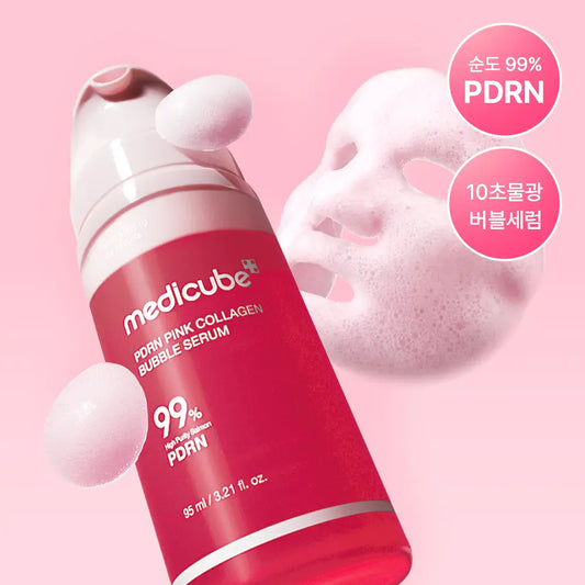 PDRN Pink Collagen Bubble Serum | Suero facial en espuma | Reparador hidratante