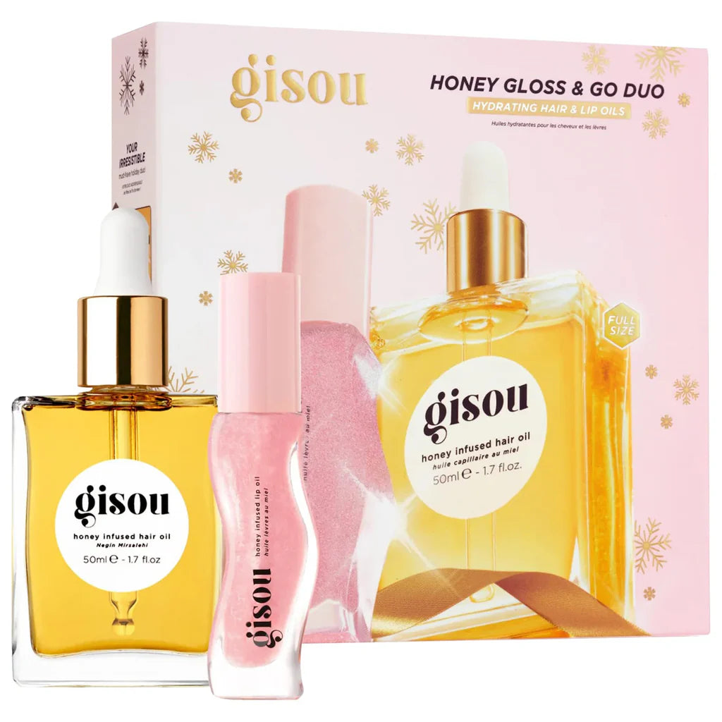 Honey Gloss & Go Duo Value | Hair Oil + Lip Oil | Set de aceite para cabello y labial