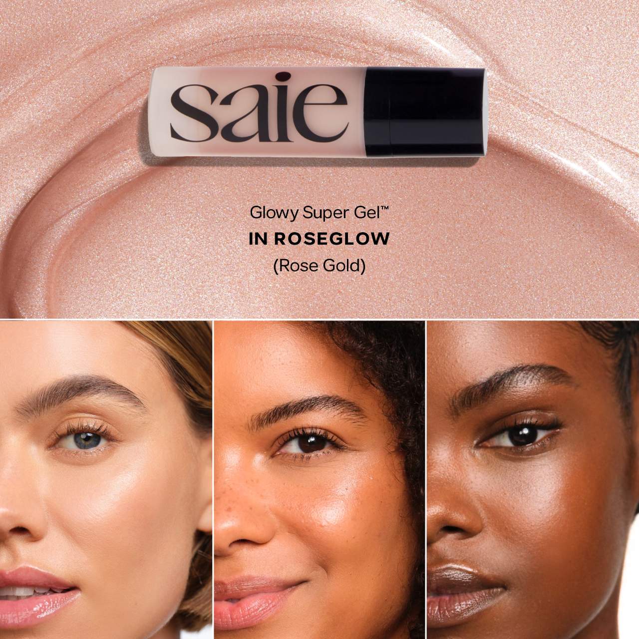 Saie SaieGlow™ Essentials Starter Set  | Kit de rubor, iluminador y gloss