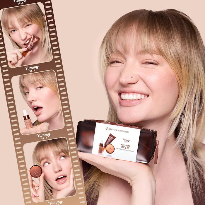 Mini Yummy Skin Matte Finish Skin Prep Essential Kit | Mini Kit de preparación con acabado mate