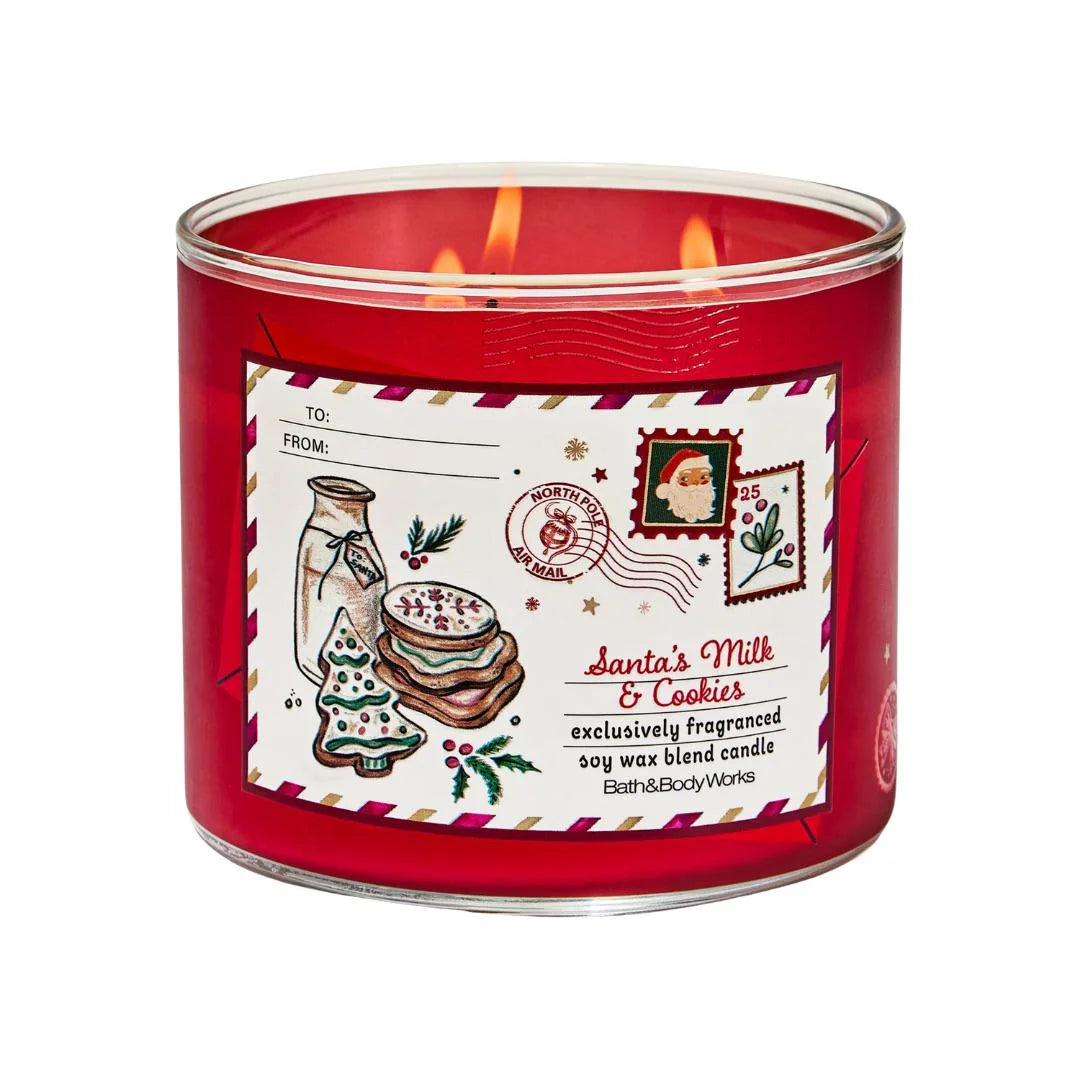 Santa's Milk & Cookis 3 Wick Candle | Vela aromática de 3 mechas - 411 gr
