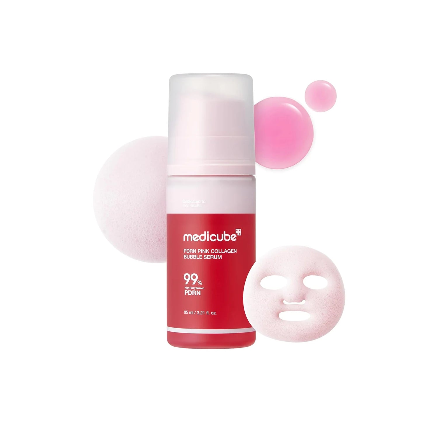 PDRN Pink Collagen Bubble Serum | Suero facial en espuma | Reparador hidratante